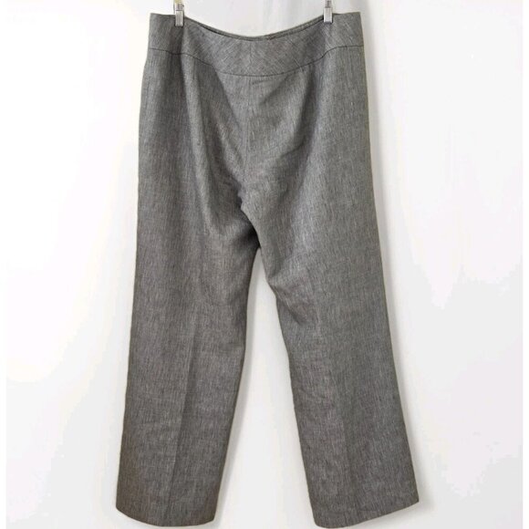Kasper Dress Pants Womens 18 Heathered Gray Linen Blend Lined Slacks Career VTG - Picture 2 of 16